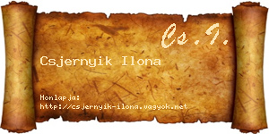 Csjernyik Ilona névjegykártya