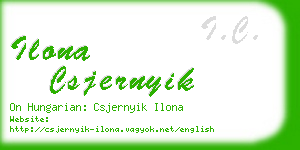 ilona csjernyik business card